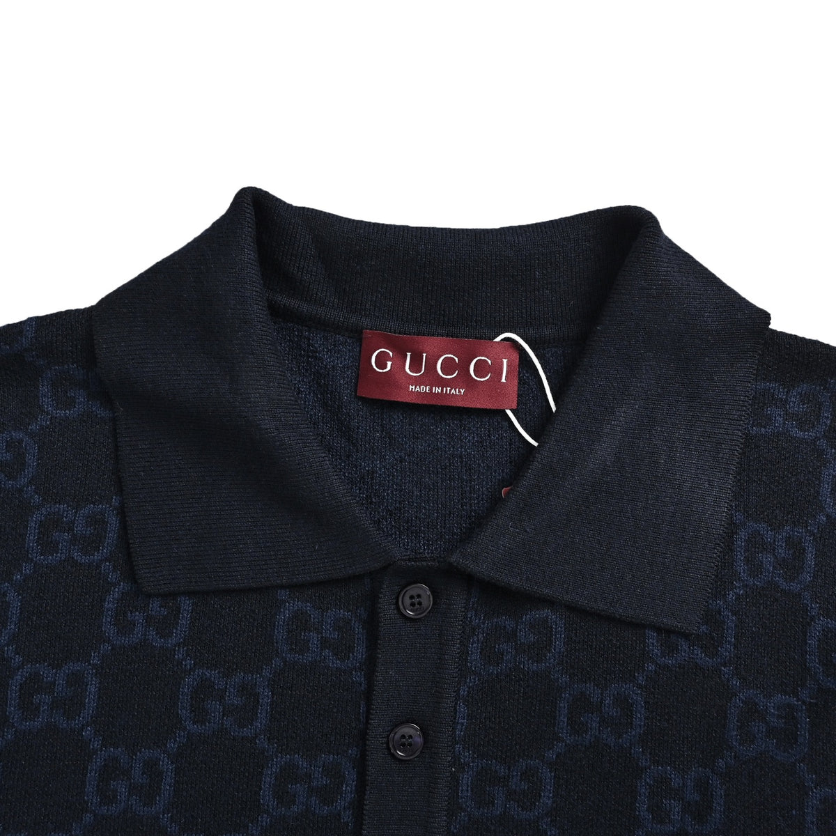 Gucci jacquard all-over knitted Polo short sleeves
