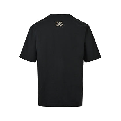 LouisVuitton/Louis Vuitton 26ss embroidered letters retro scroll short sleeves