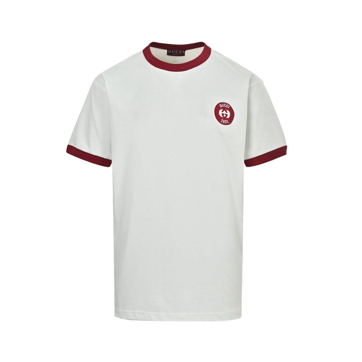 Gucci 1921 logo embroidered short sleeves