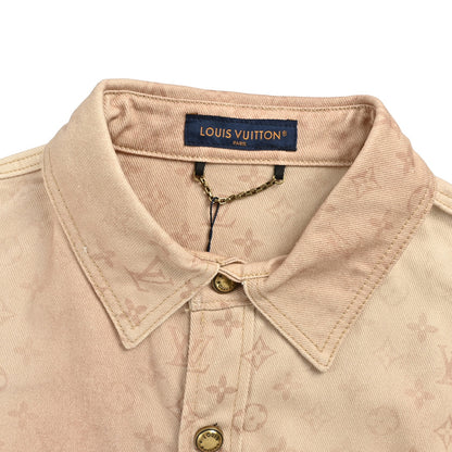 Louis Vuitton faded double pocket distressed denim shirt jacket