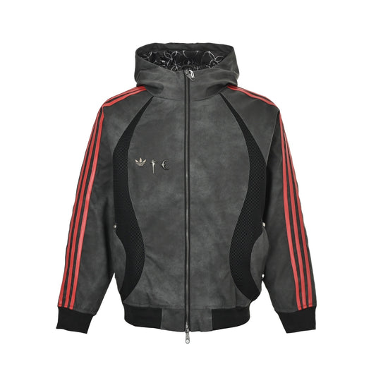 Adidas joint model TG LTHR JKT sports hooded zipper jacket