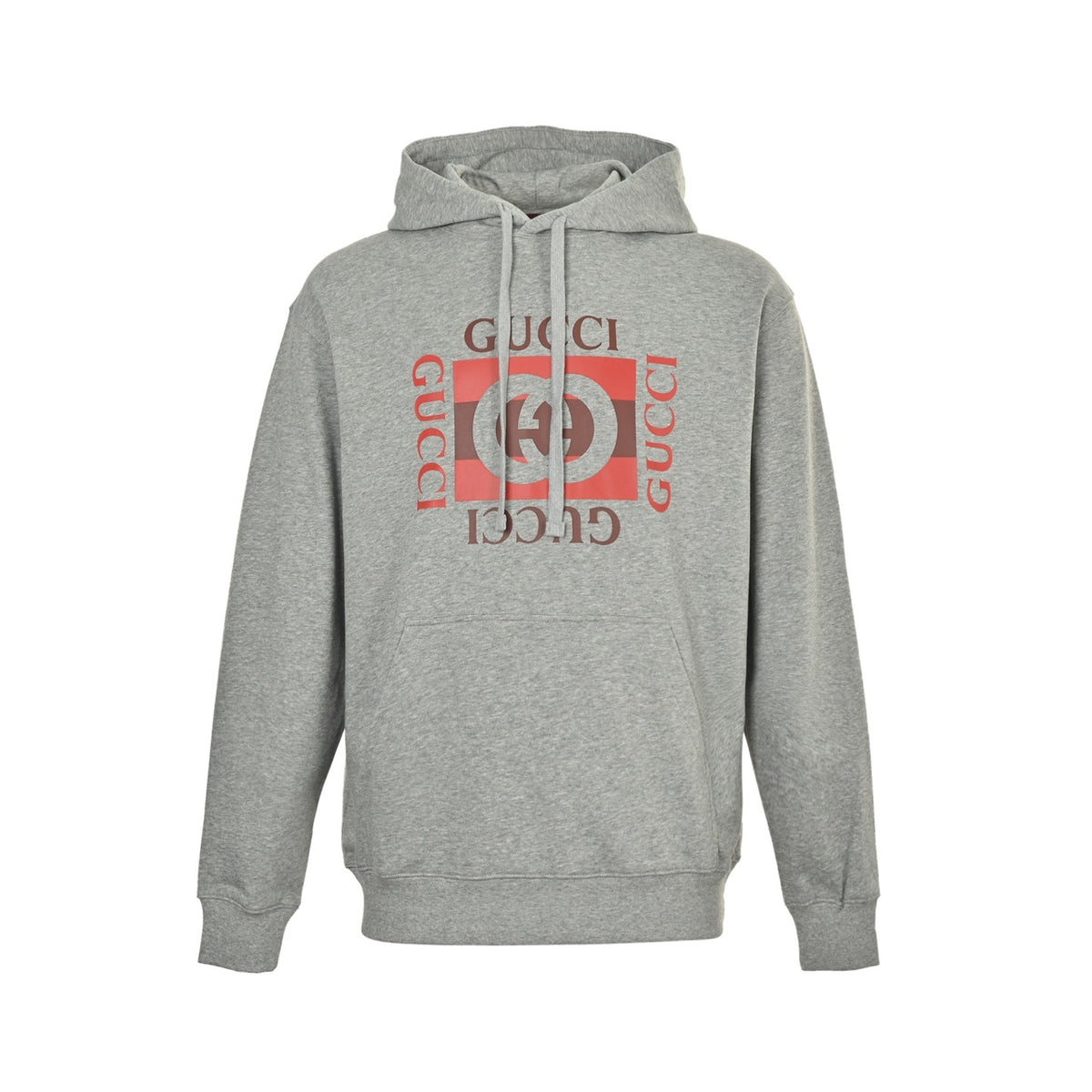 Gucci 25Fw square print hooded sweatshirt