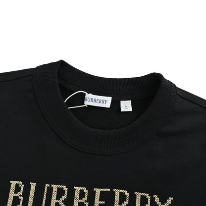 Burberry 25Fw cross-stitch plaid war horse embroidered round neck sweatshirt