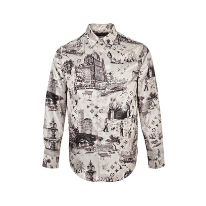 Louis Vuitton urban mulberry silk long-sleeved shirt