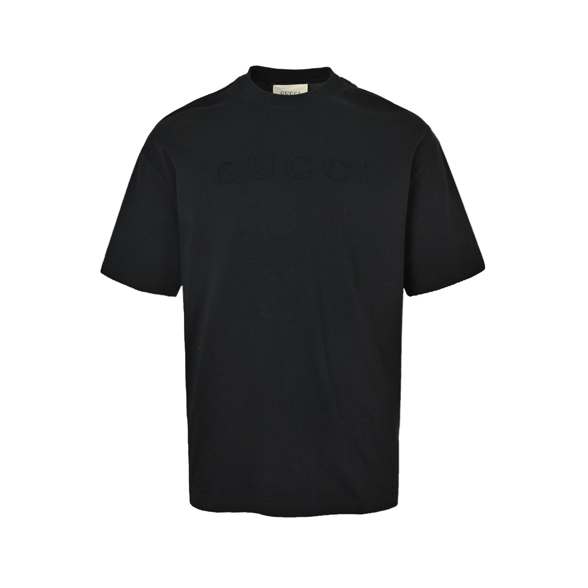 Gucci 26ss embossed letter embossed short sleeves