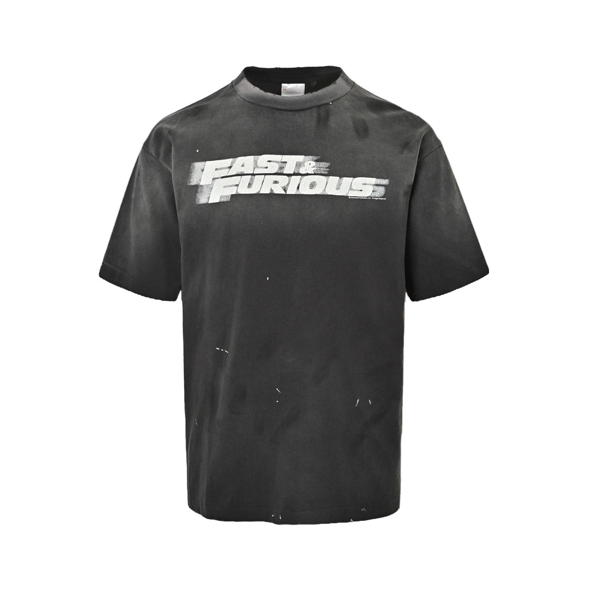 SAINT MICHAEL Fast and Furious letter print short sleeves