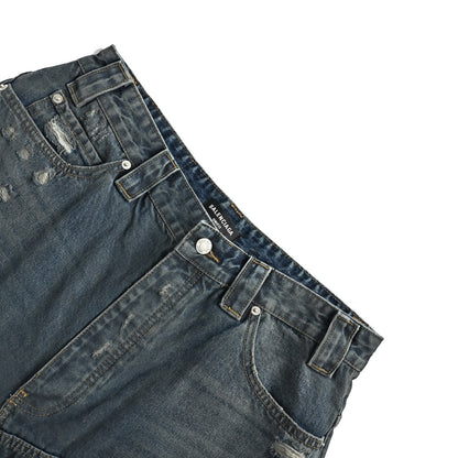 Balenciaga distressed denim shorts