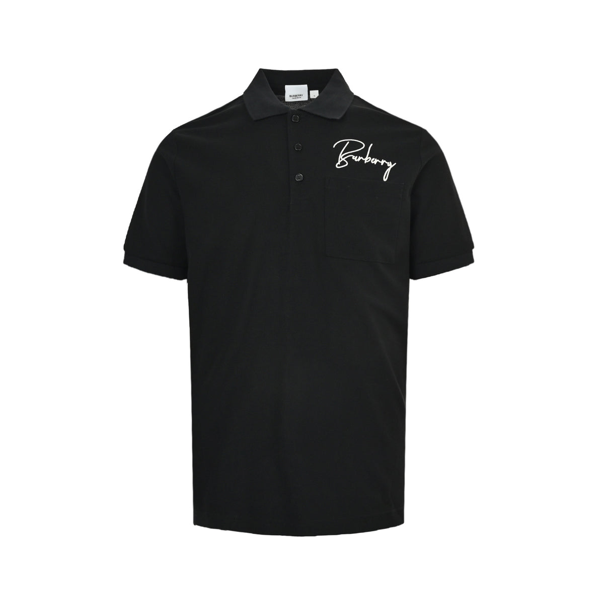 Burberry artistic signature embroidered Polo short sleeves
