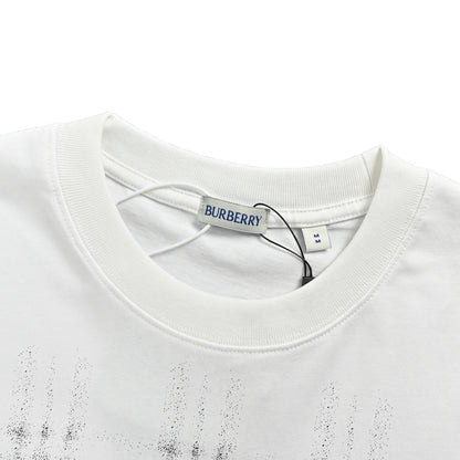Burberry 26ss gradient fuzzy plaid printed short sleeves