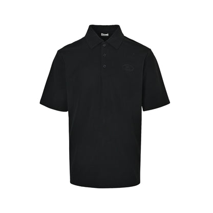 Burberry dark pattern embossed badge embroidery Polo short sleeves