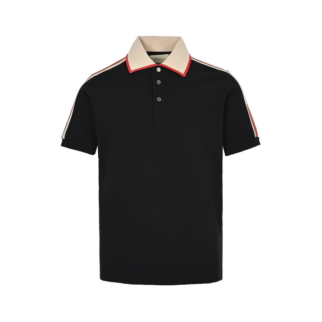 Gucci classic shoulder jacquard webbing Polo short sleeves