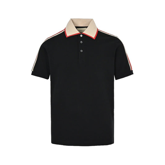 Gucci classic shoulder jacquard webbing Polo short sleeves