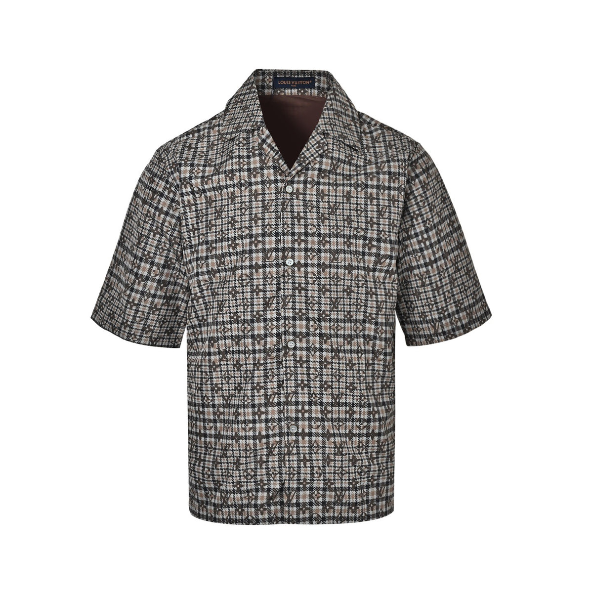 Louis Vuitton old pattern plaid suit short-sleeved shirt