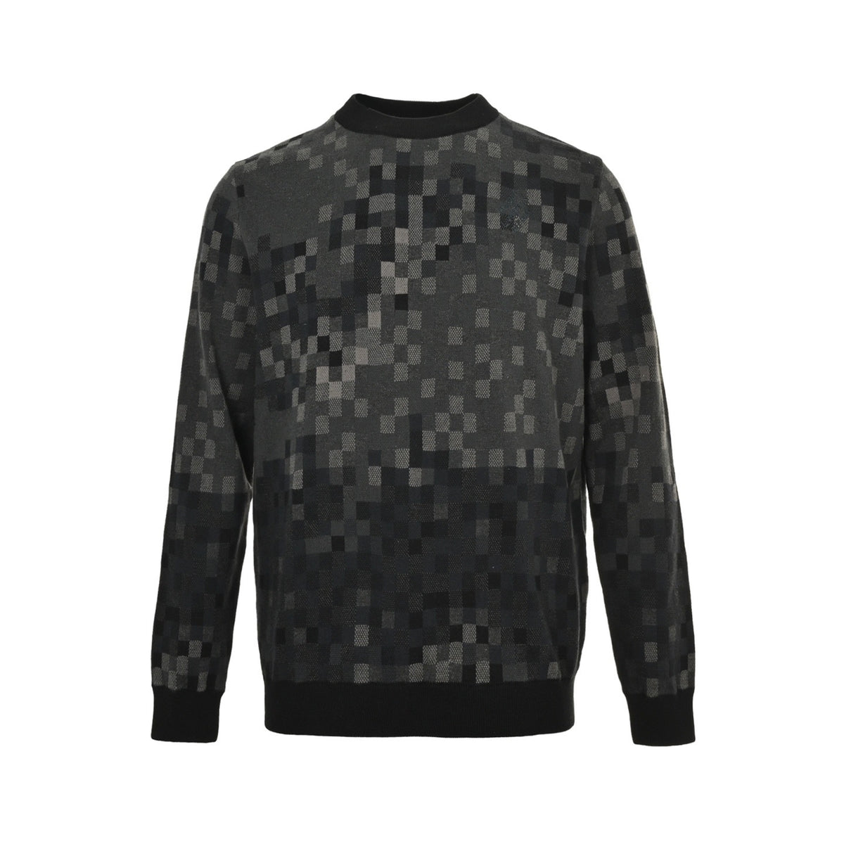 Louis Vuitton 24Fw back rivet mosaic crew neck sweater