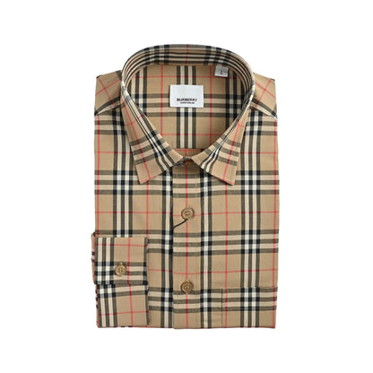 Burberry small plaid cotton shirt