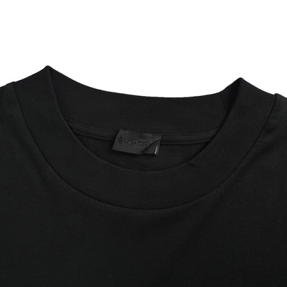 Moncler/Mask logo printed side mesh patchwork short sleeves
