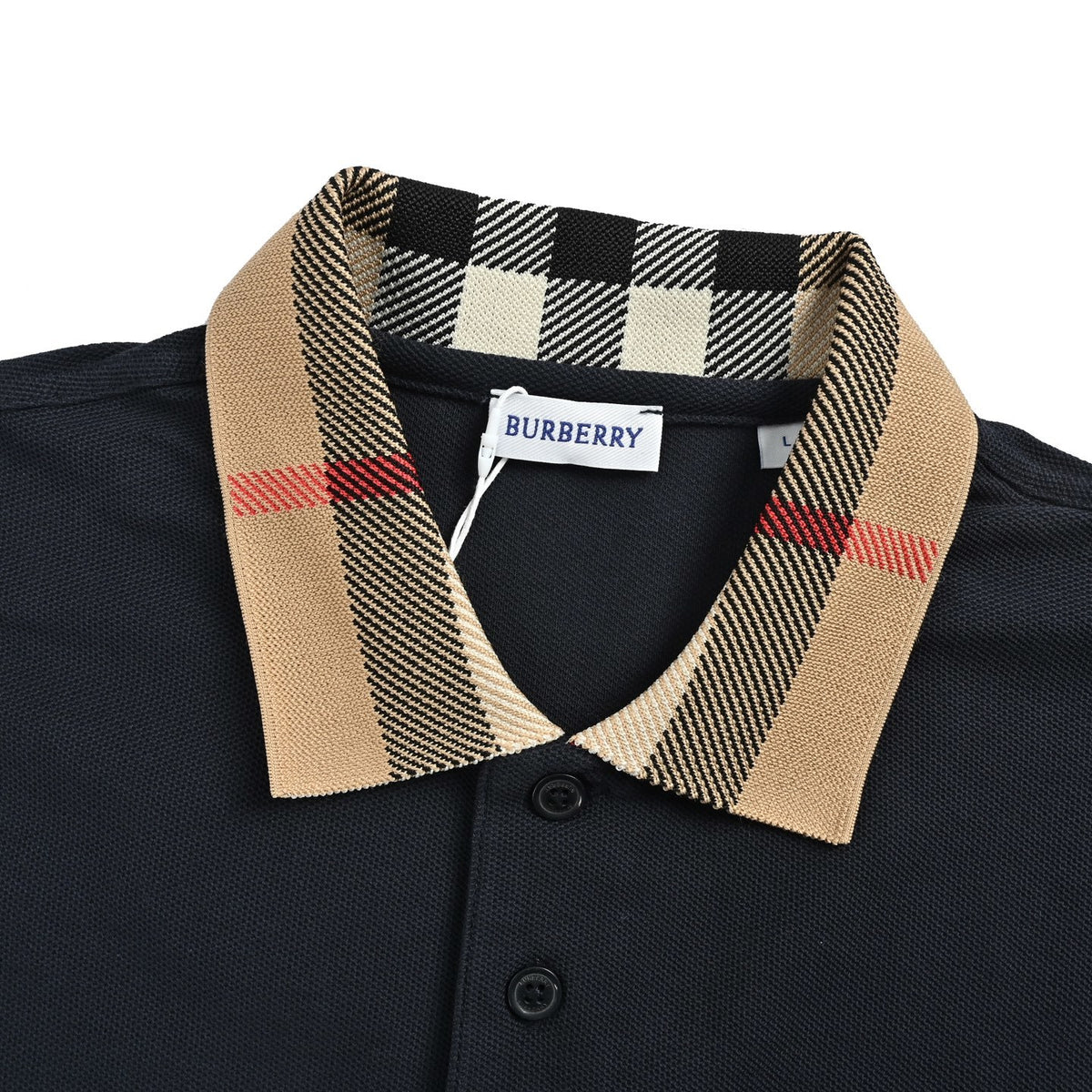 Burberry classic collar plaid Polo short sleeves