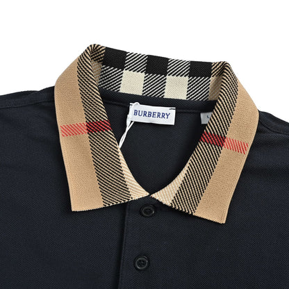 Burberry classic collar plaid Polo short sleeves
