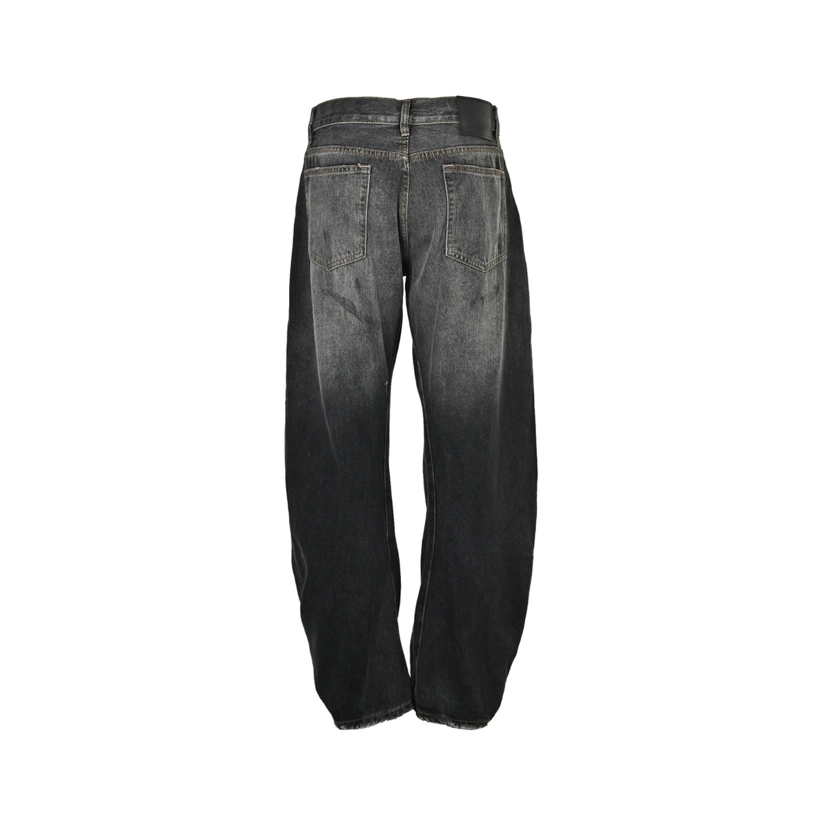 Acne Studios distressed scimitar jeans with splashes of ink