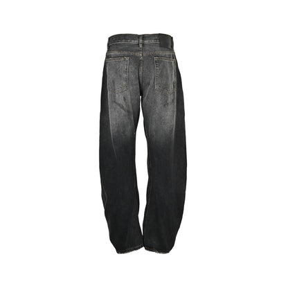 Acne Studios distressed scimitar jeans with splashes of ink