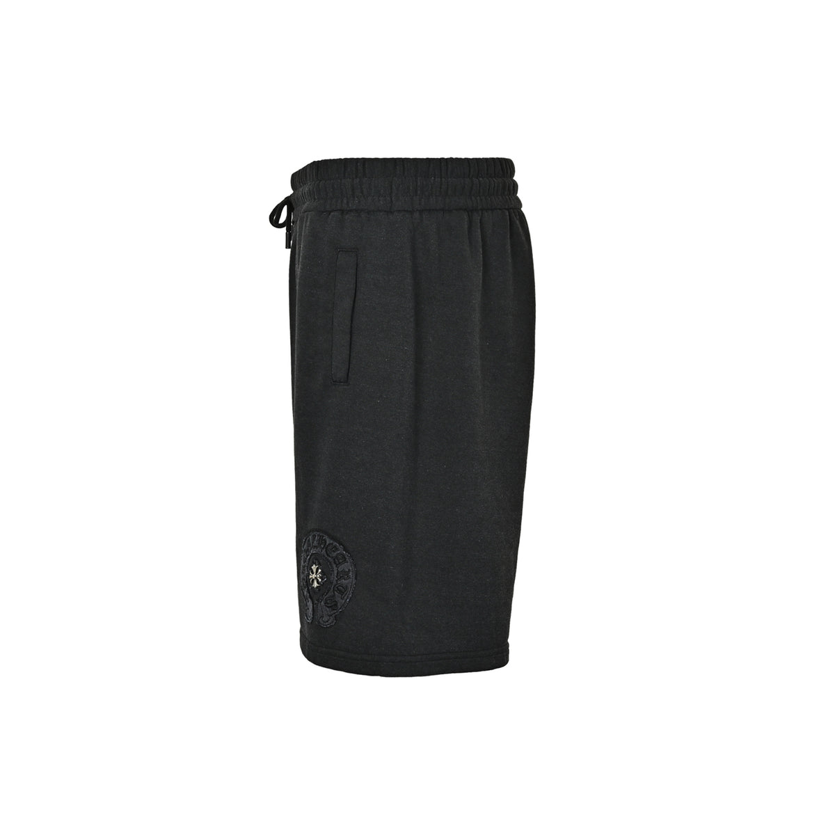 Chrome Hearts washed distressed horseshoe patch shorts