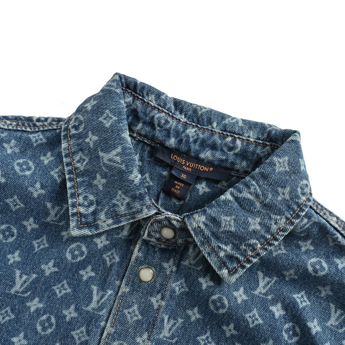 Louis Vuitton 25Fw all-over printed old flower denim shirt jacket