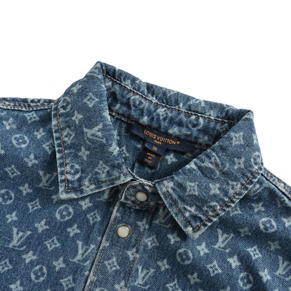 Louis Vuitton 25Fw all-over printed old flower denim shirt jacket