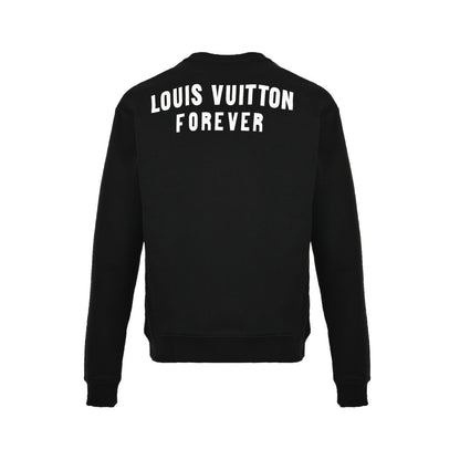 Louis Vuitton 22Fw fake pocket letter print crew neck sweatshirt
