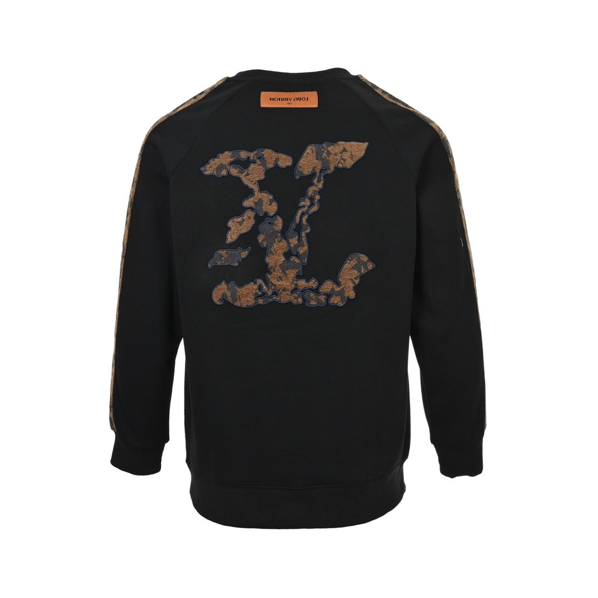 Louis Vuitton 25Fw brocade cloud patch embroidery patchwork round neck sweatshirt