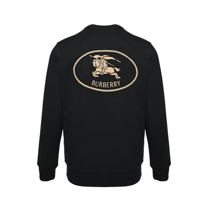 Burberry back circle war horse print crew neck sweatshirt