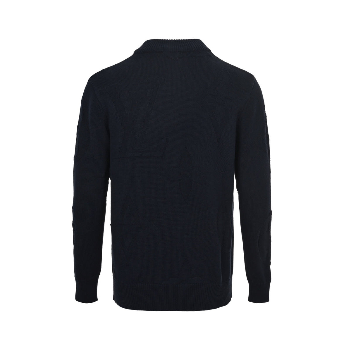 Louis Vuitton dark pattern old flower jacquard half-zip sweater