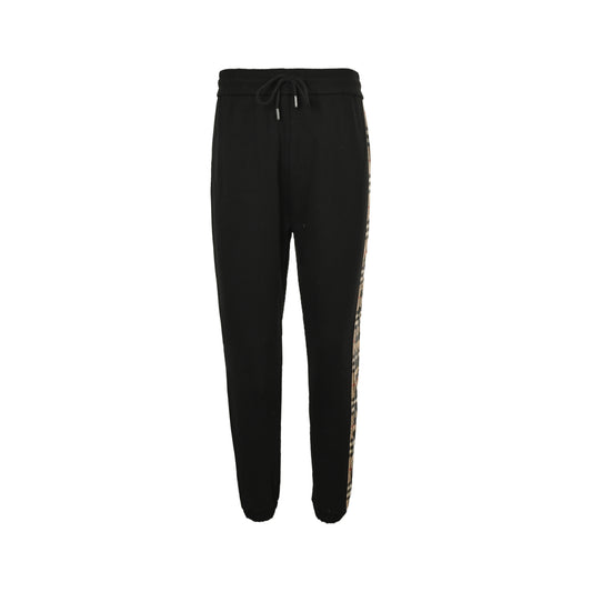 Burberry side taped logo letter plaid trousers