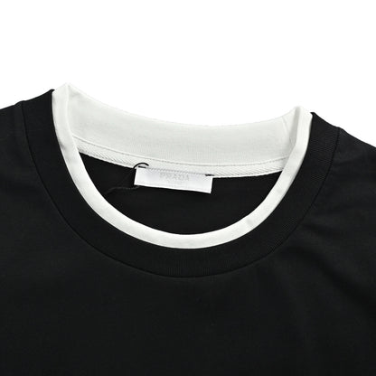 Prada triangle cloth label fake two-piece short sleeves