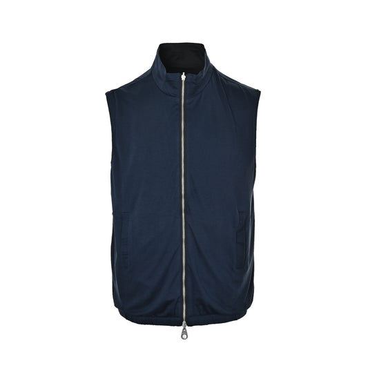 Loro Piana/LP reversible zippered wool nylon vest