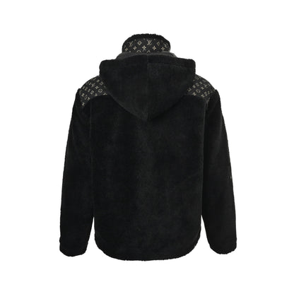 Louis Vuitton presbyopic denim patch lamb wool jacket