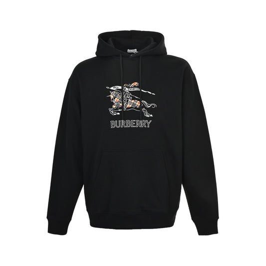 Burberry war horse colorful embroidered hooded sweatshirt