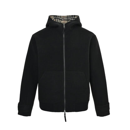 Burberry reversible wool hooded jacket