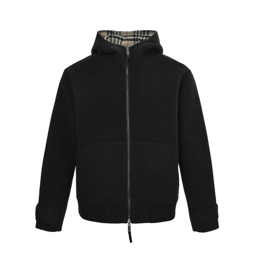 Burberry reversible wool hooded jacket