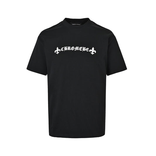 Chrome Hearts Cracked Horseshoe Cross Print Short Sleeve