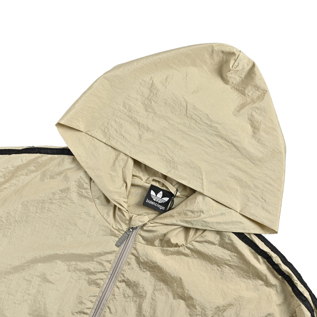 Balenciaga & Adidas joint series three-bar hooded trench coat