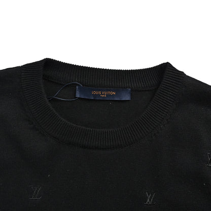 LouisVuitton/Louis Vuitton small letter embroidered knitted short sleeves