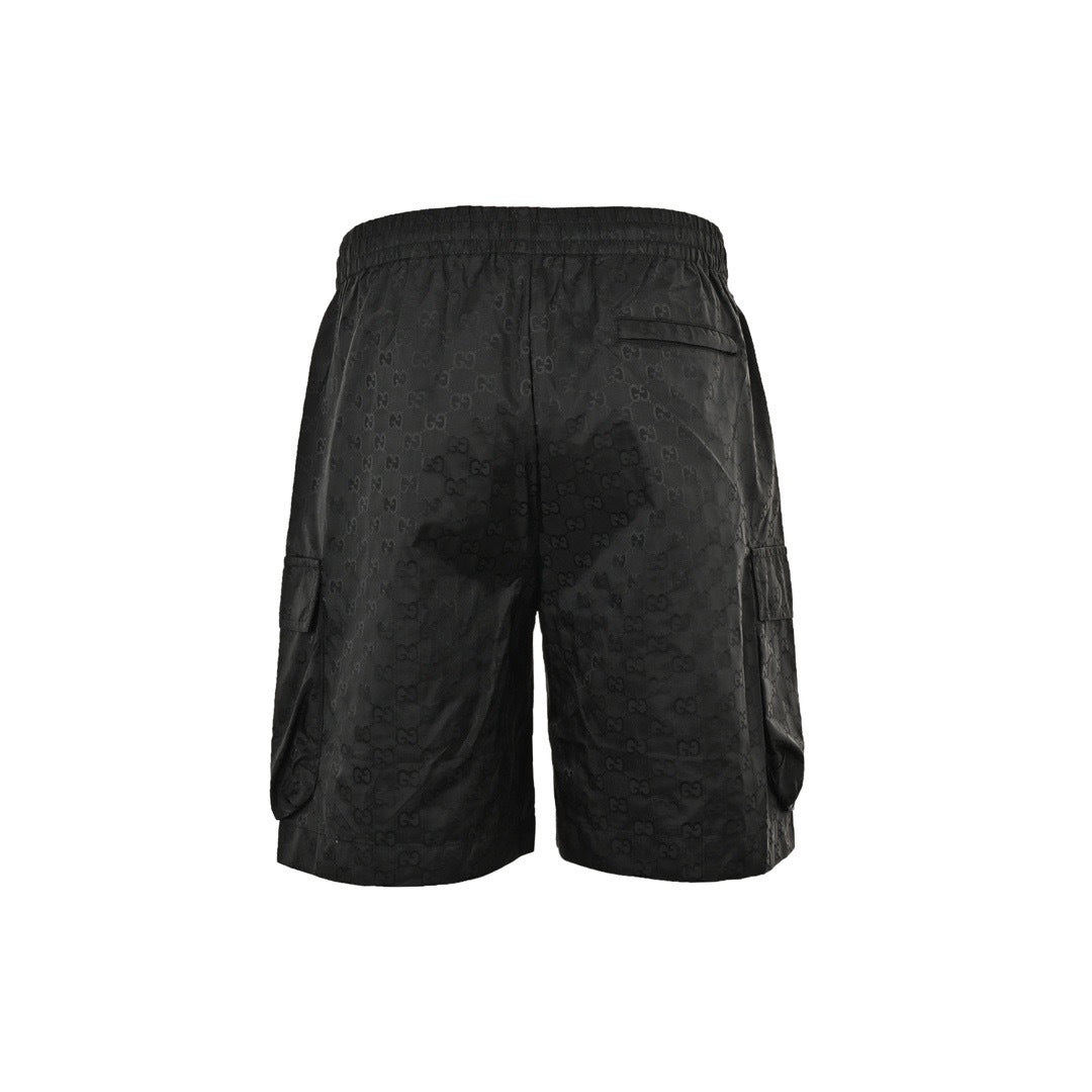 Gucci 24ss dark pattern double G jacquard cargo shorts