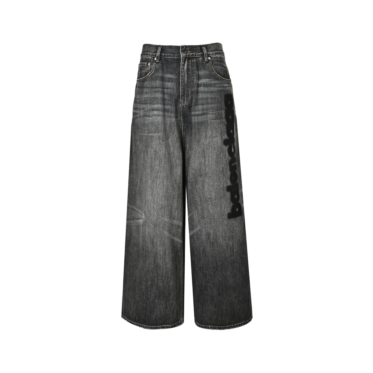Balenciaga/Balanciaga three-dimensional embroidered baggy washed jeans