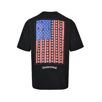 Chrome Hearts/Chrome Heart American Flag Print Short Sleeve