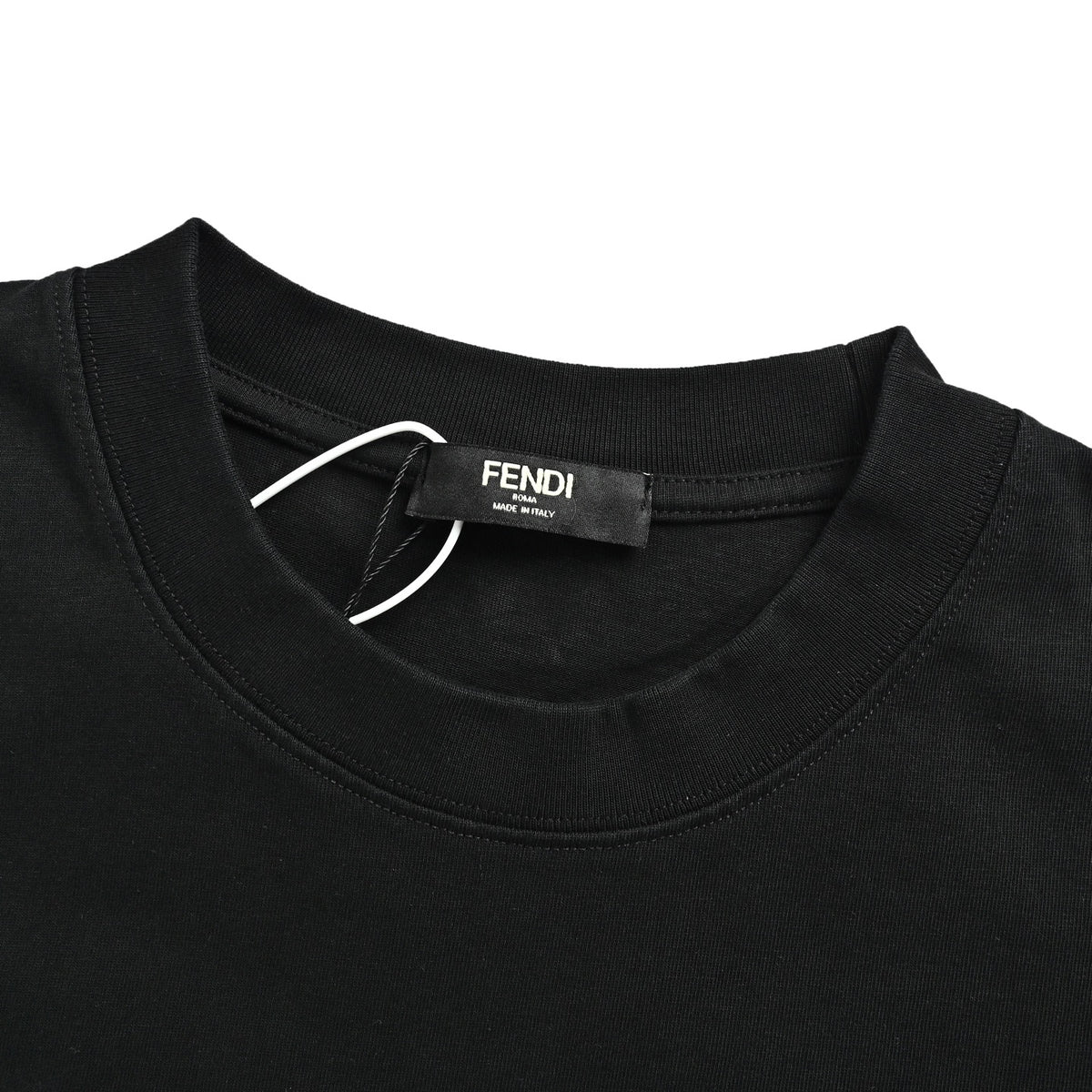 Fendi 26ss beaded dissolved letter embroidered short sleeves