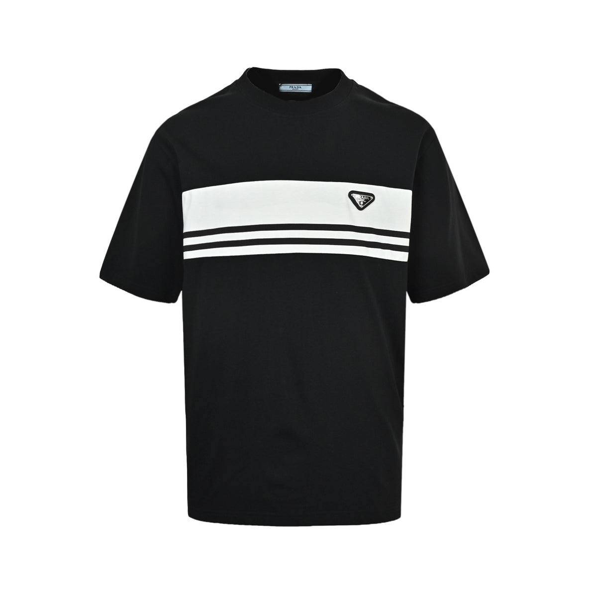 Prada striped patchwork triangle short sleeves