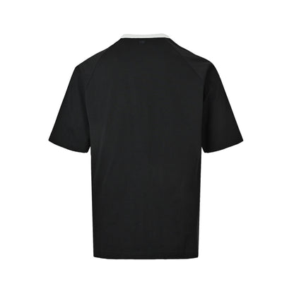 Ami Paris small love embroidered contrasting threaded short sleeves
