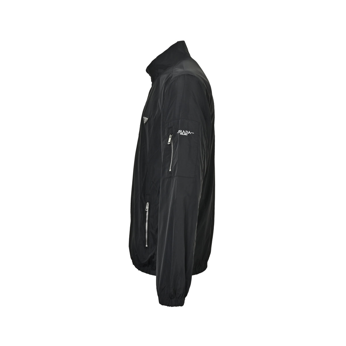 Prada triangle logo reversible zipper jacket