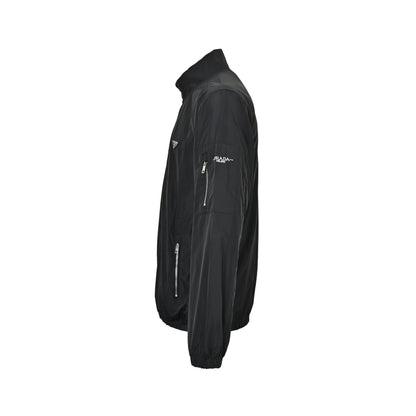Prada triangle logo reversible zipper jacket