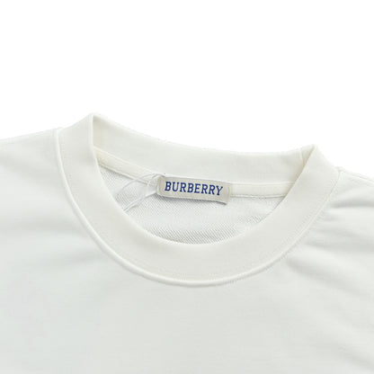 Bueberry/Burberry 25Fw plaid patch TB letter embroidered round neck sweatshirt